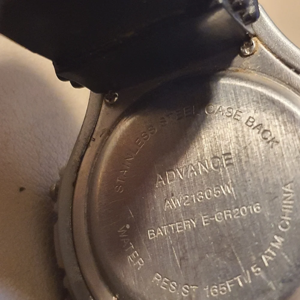 10/$20 Advance Silver/Black Digital Alarm Chrono Men's Watch